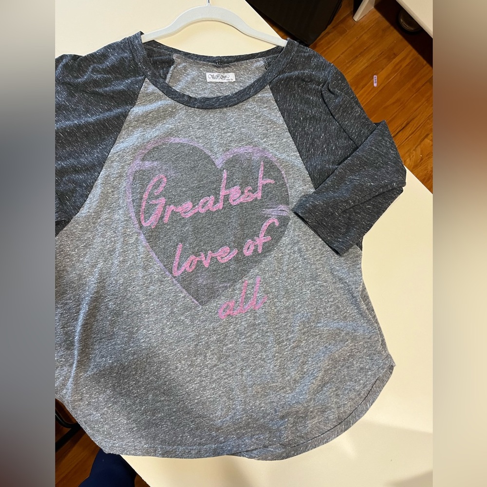 Brand new without tags adorable, three-quarter baseball, Lauren Moshi top